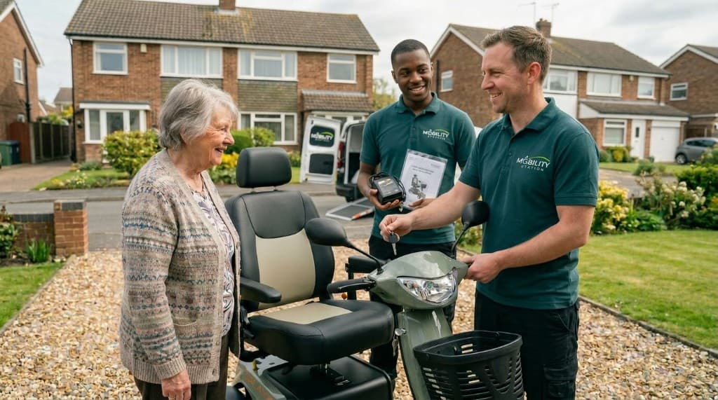Home demonstration of a mobility scooter