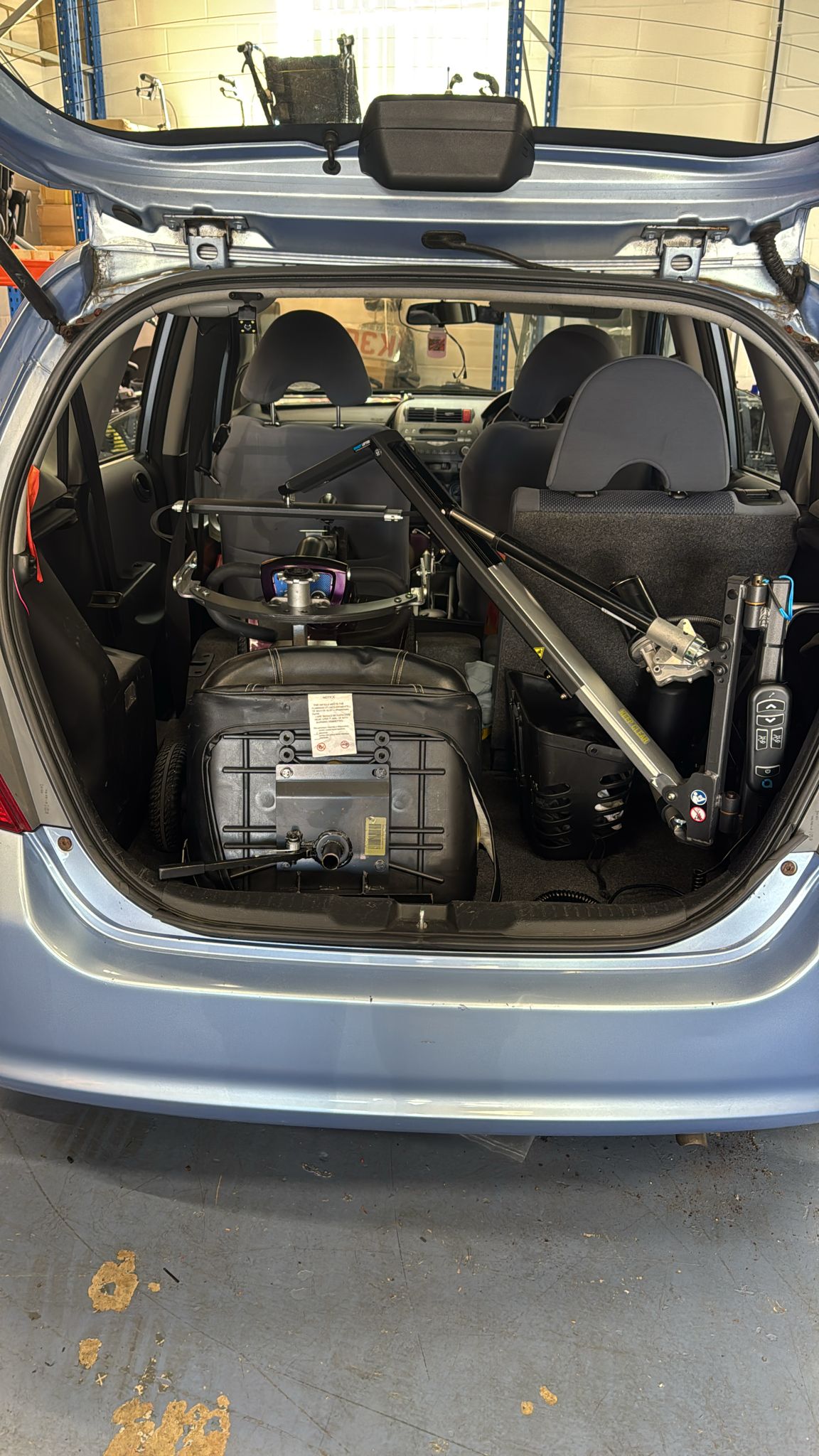 Autochair 80kg Hoist in a 2003 Honda Jazz
