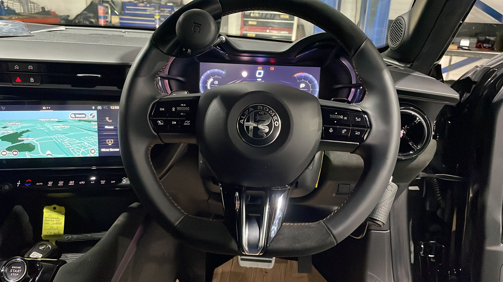 Push Pull hand controls fitted into an Alfa Romeo