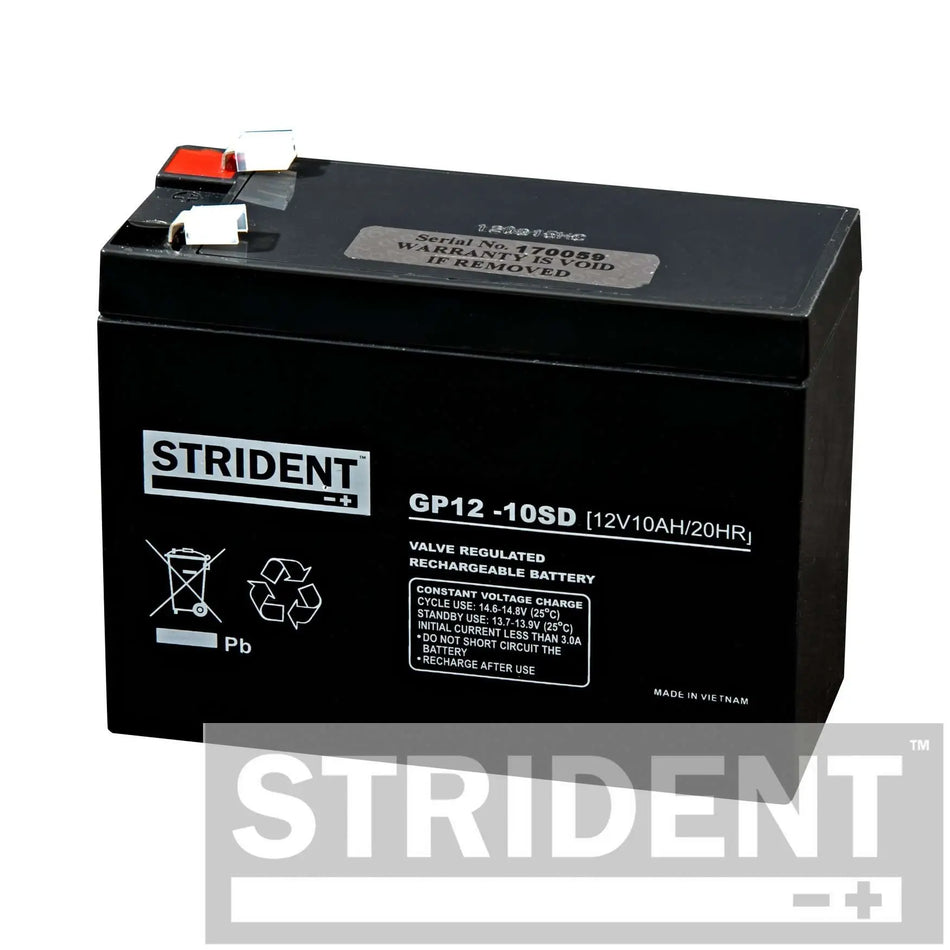 10AH Strident AGM Mobility Battery Strident