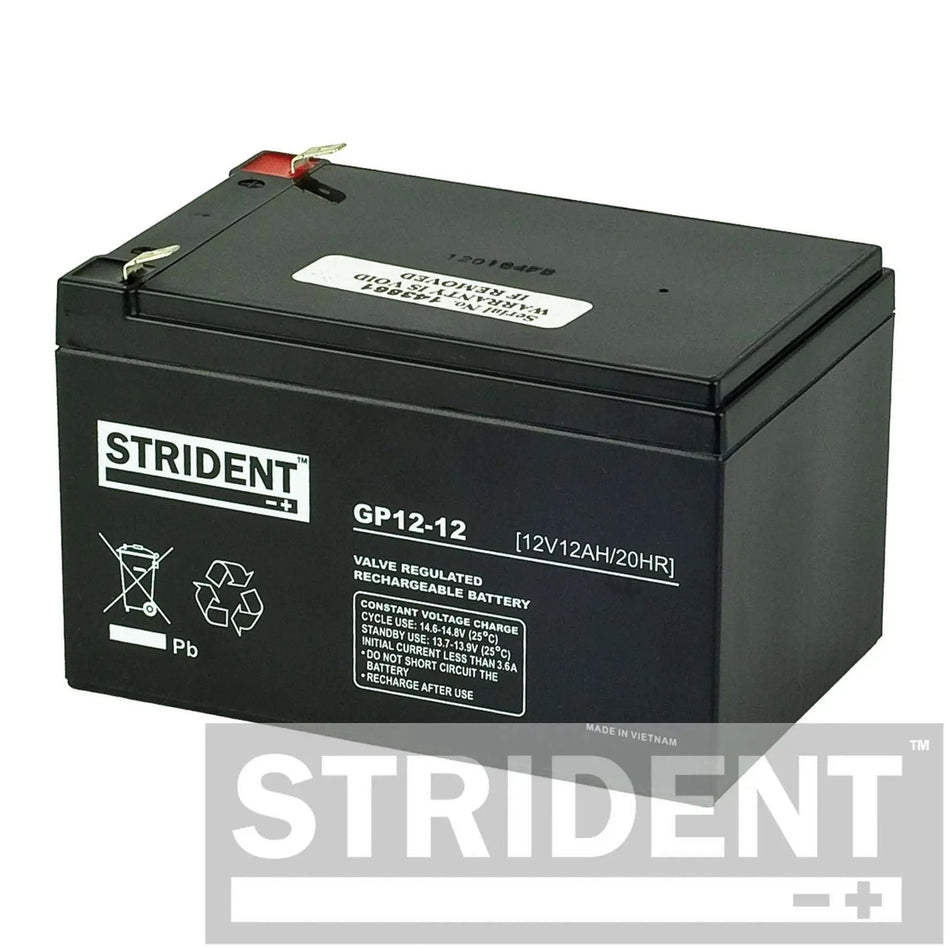 12Ah Strident AGM Mobility Battery Batteries & Chargers Mobility Station