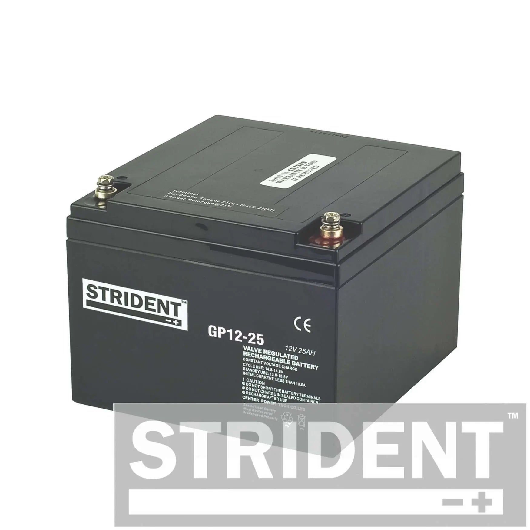 25AH Strident AGM Mobility Battery Strident