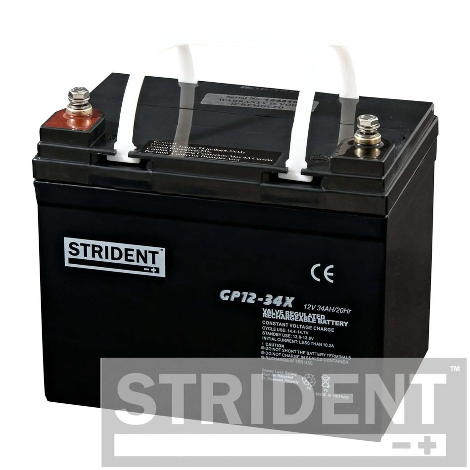 34AH Strident AGM Mobilty Battery Strident