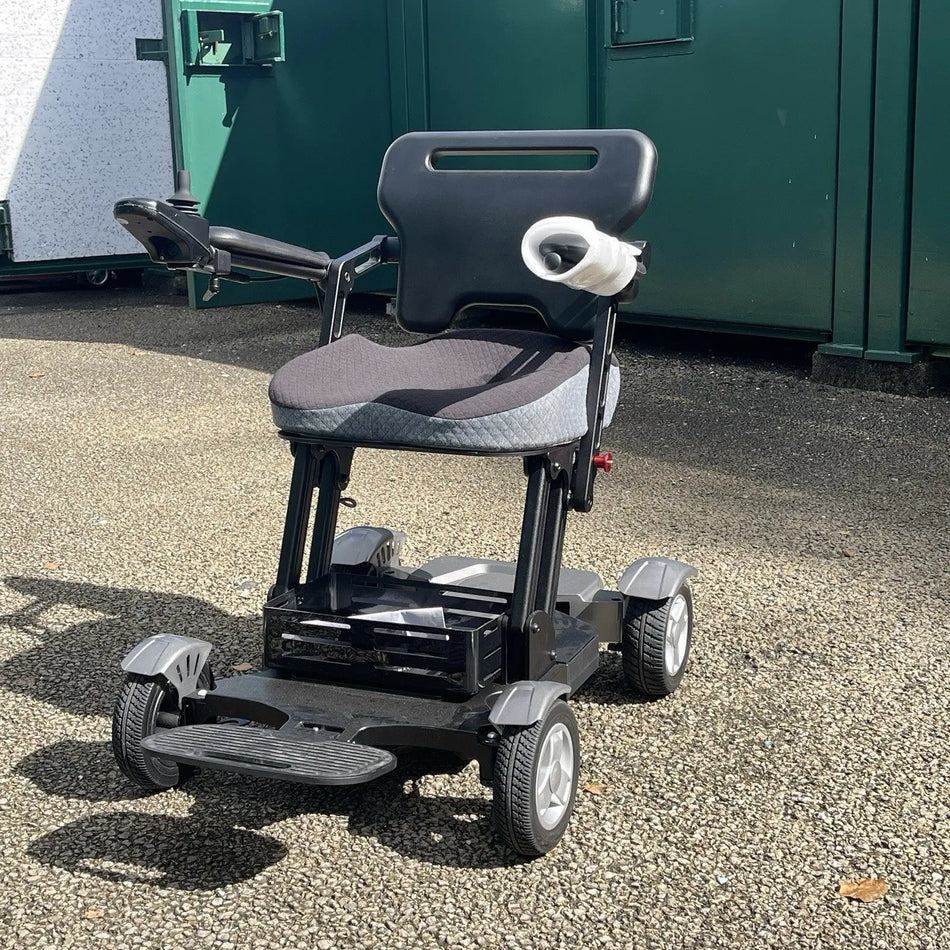 4 Wheel Steer Electric Powered Wheelchair - Gray, Puncture Proof Tires Unbranded