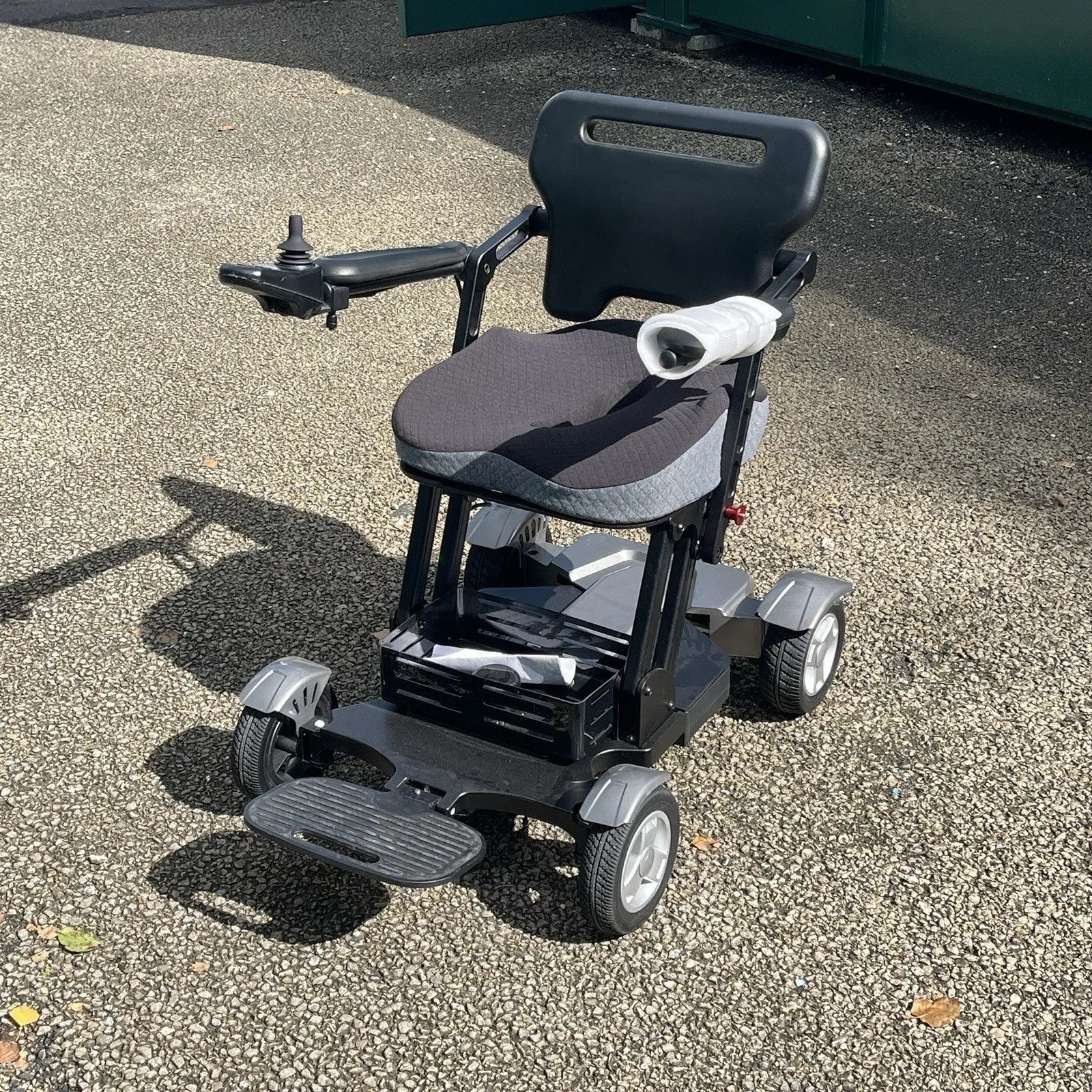4 Wheel Steer Electric Powered Wheelchair - Gray, Puncture Proof Tires Unbranded
