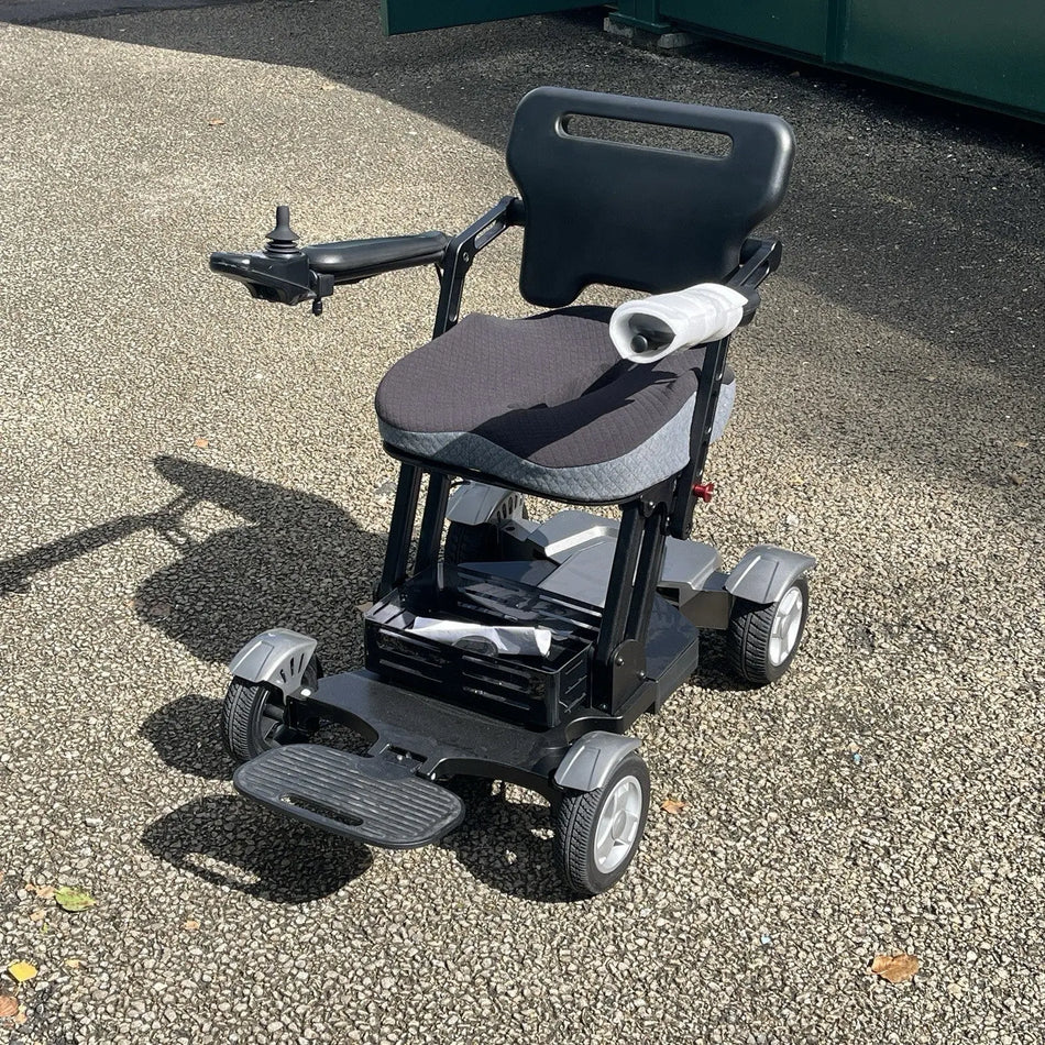 4 Wheel Steer Electric Powered Wheelchair - Gray, Puncture Proof Tires Unbranded