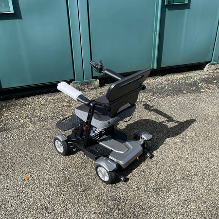 4 Wheel Steer Electric Powered Wheelchair - Gray, Puncture Proof Tires Unbranded