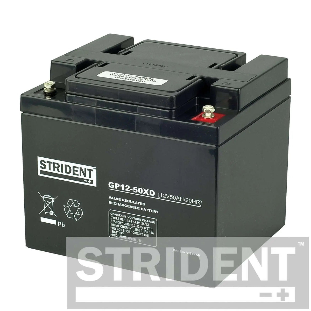 50AH Strident AGM Mobility Battery Batteries & Chargers Mobility Station