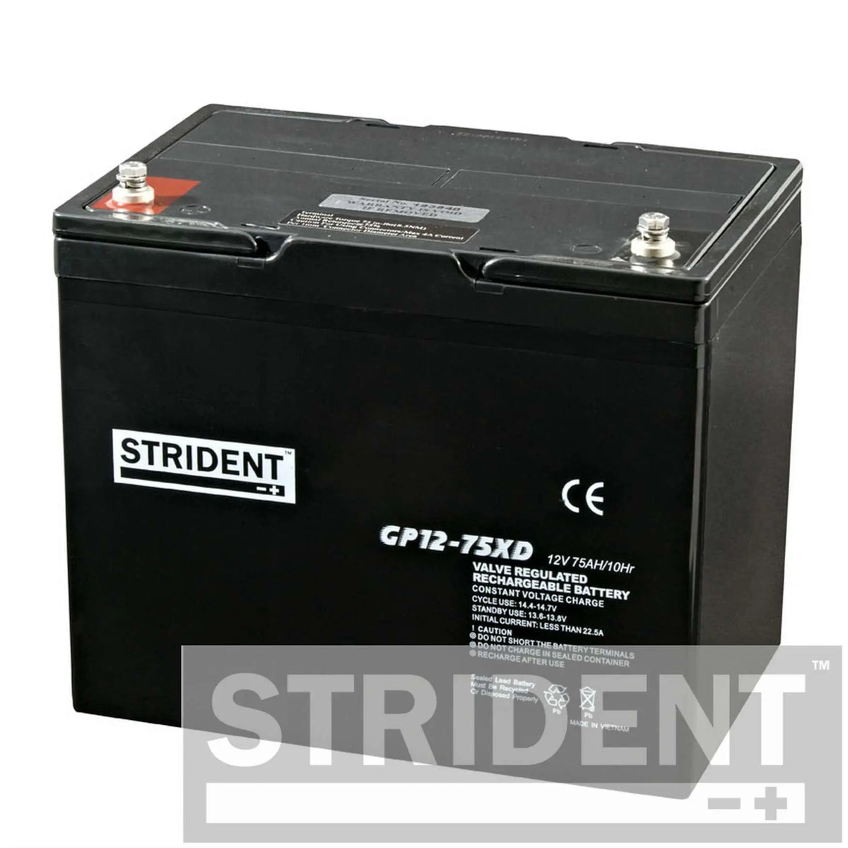 75AH Strident AGM Mobility Battery Strident