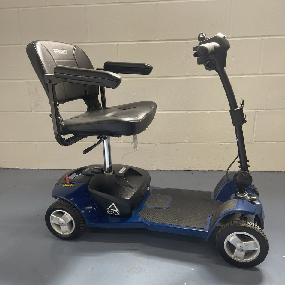 Pride Apex AlumaLite Mobility Scooter in Blue EX-DEMO Pride Mobility