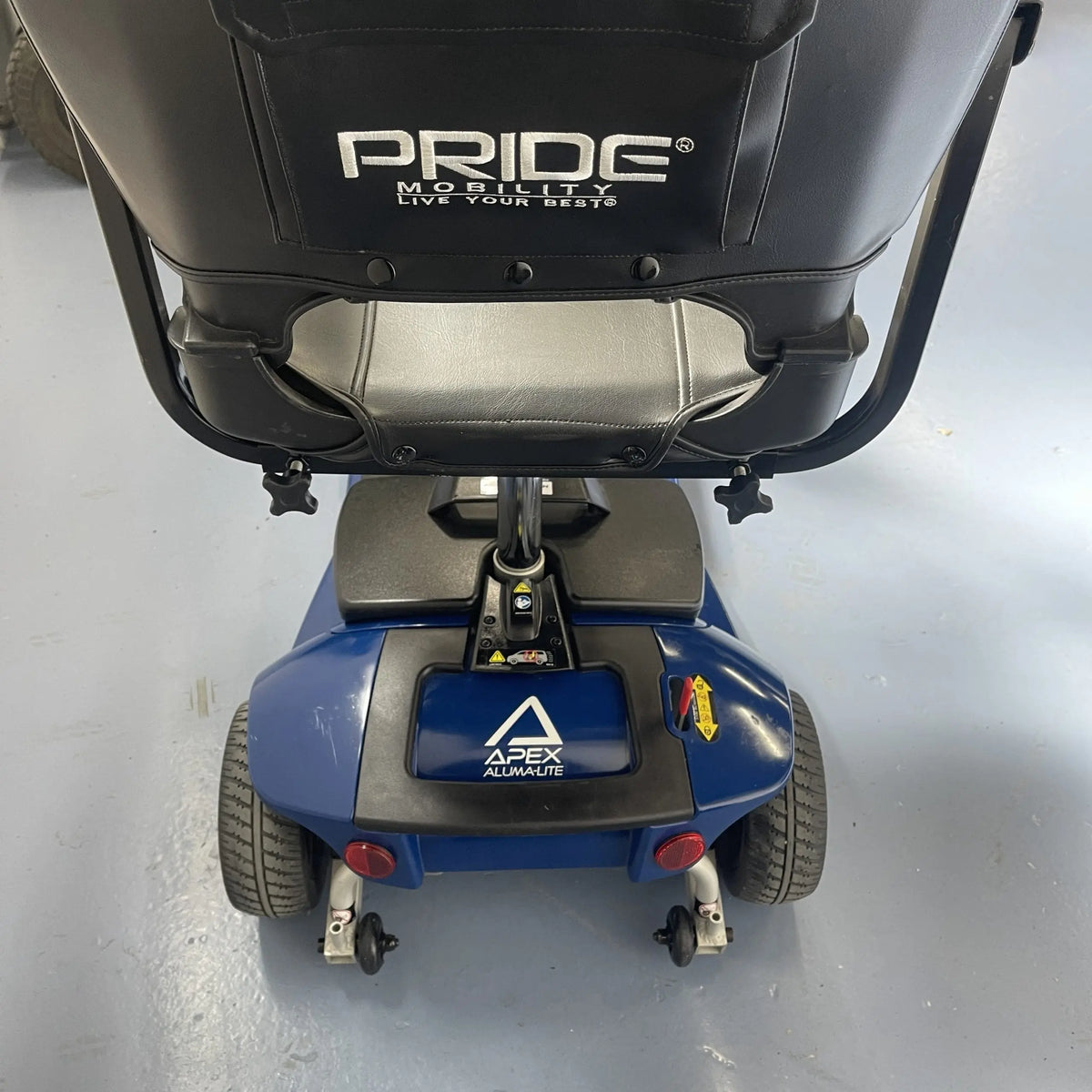 Pride Apex AlumaLite Mobility Scooter in Blue EX-DEMO Pride Mobility
