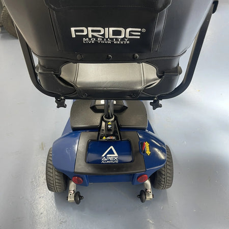 Pride Apex AlumaLite Mobility Scooter in Blue EX-DEMO Pride Mobility