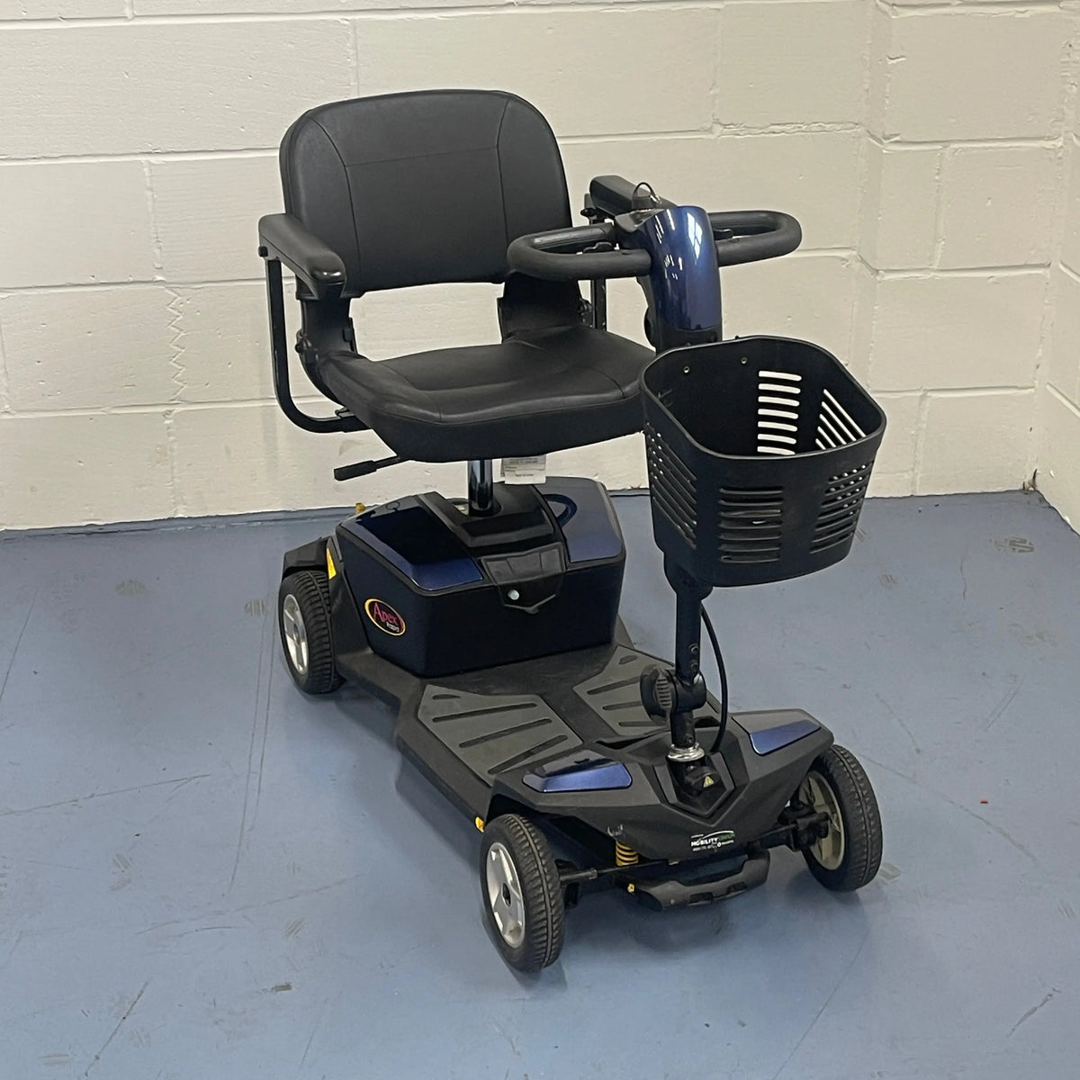 Pride Apex Rapid Full Suspension Boot Mobility Scooter - Blue Mobility Station