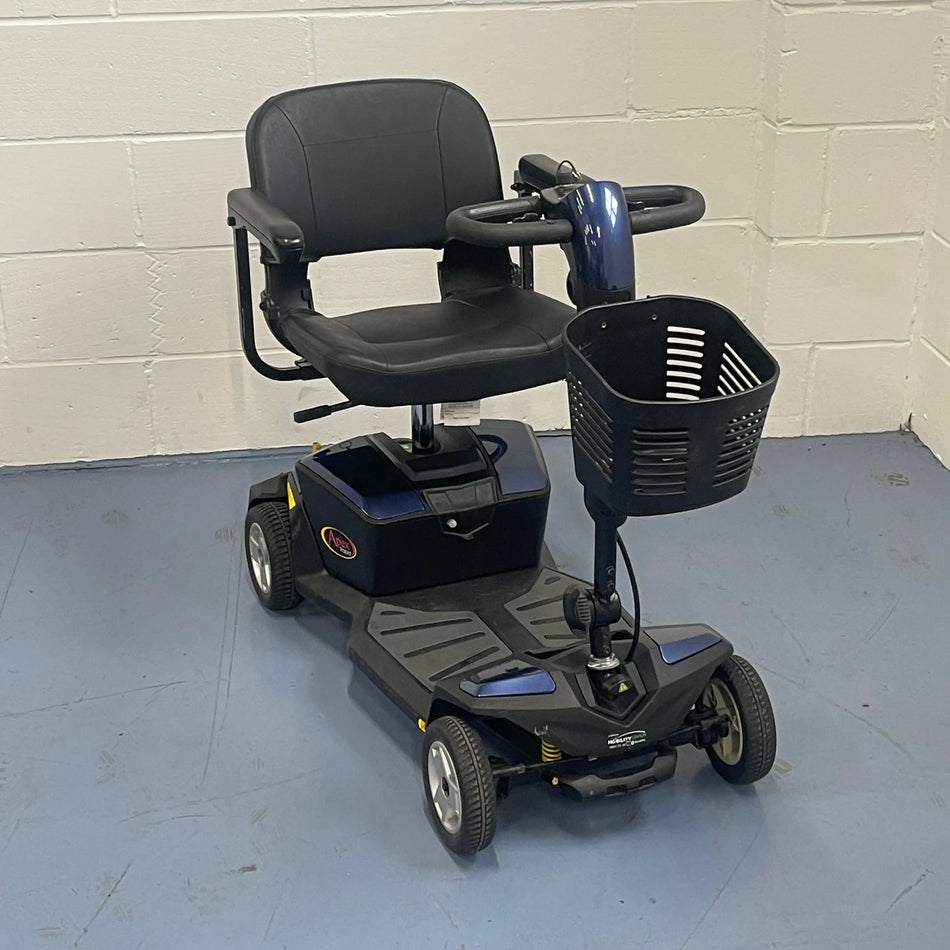 Pride Apex Rapid Full Suspension Boot Mobility Scooter - Blue Mobility Station