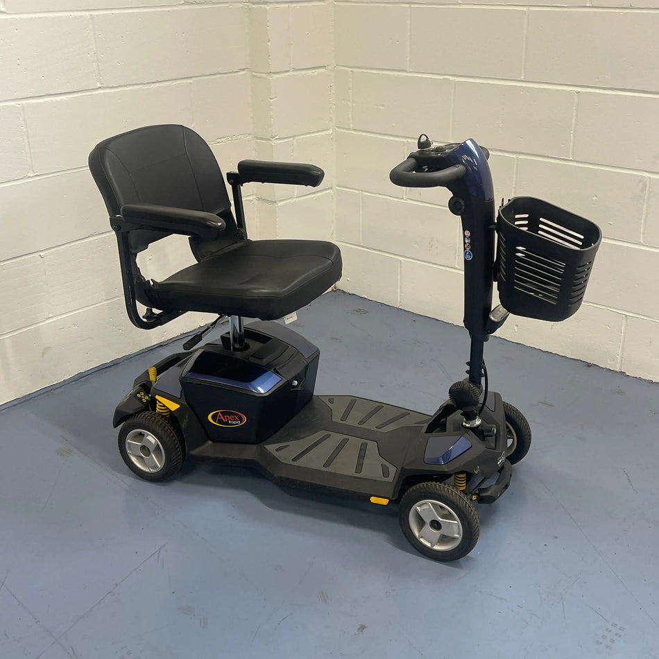 Pride Apex Rapid Full Suspension Boot Mobility Scooter - Blue Mobility Station