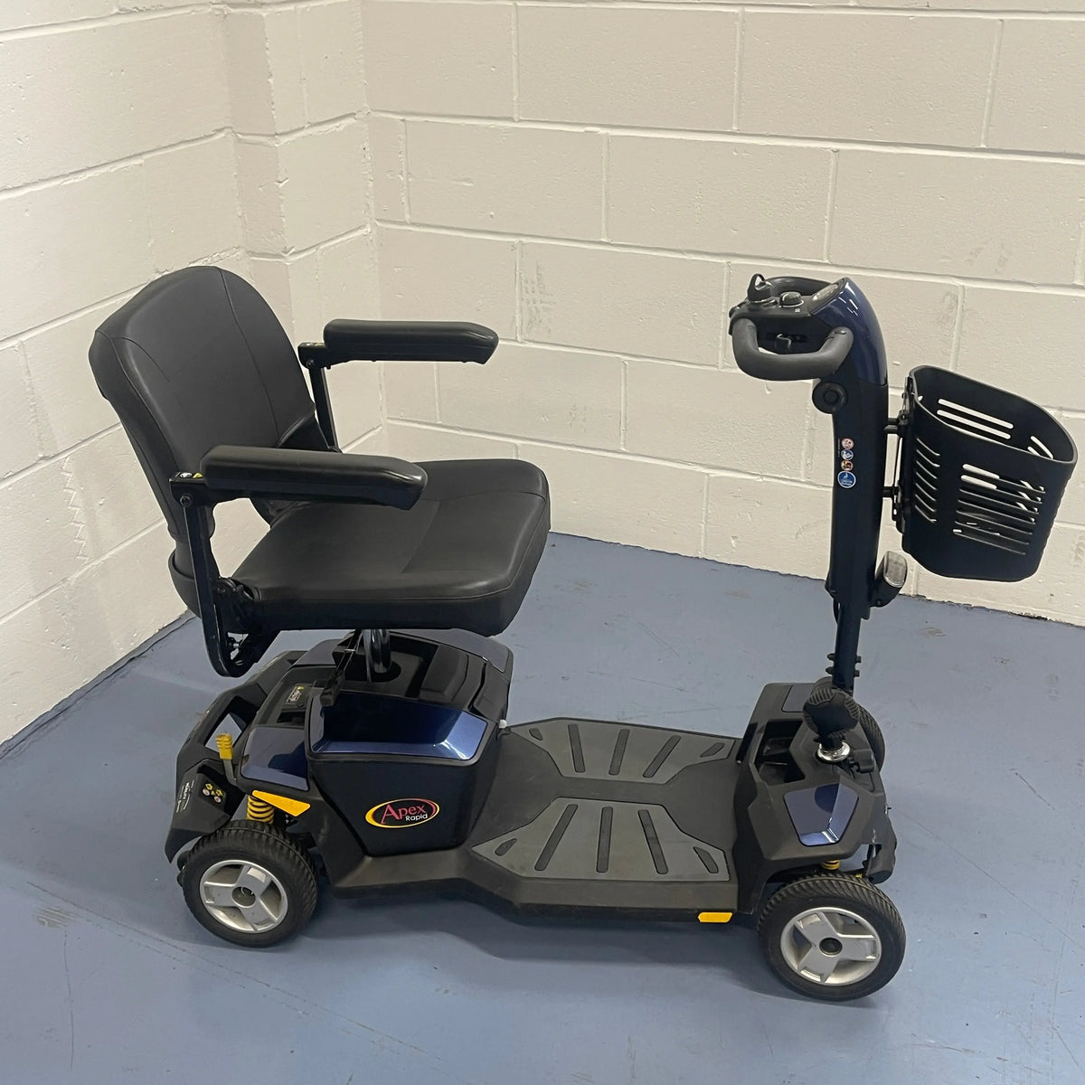 Pride Apex Rapid Full Suspension Boot Mobility Scooter - Blue Mobility Station