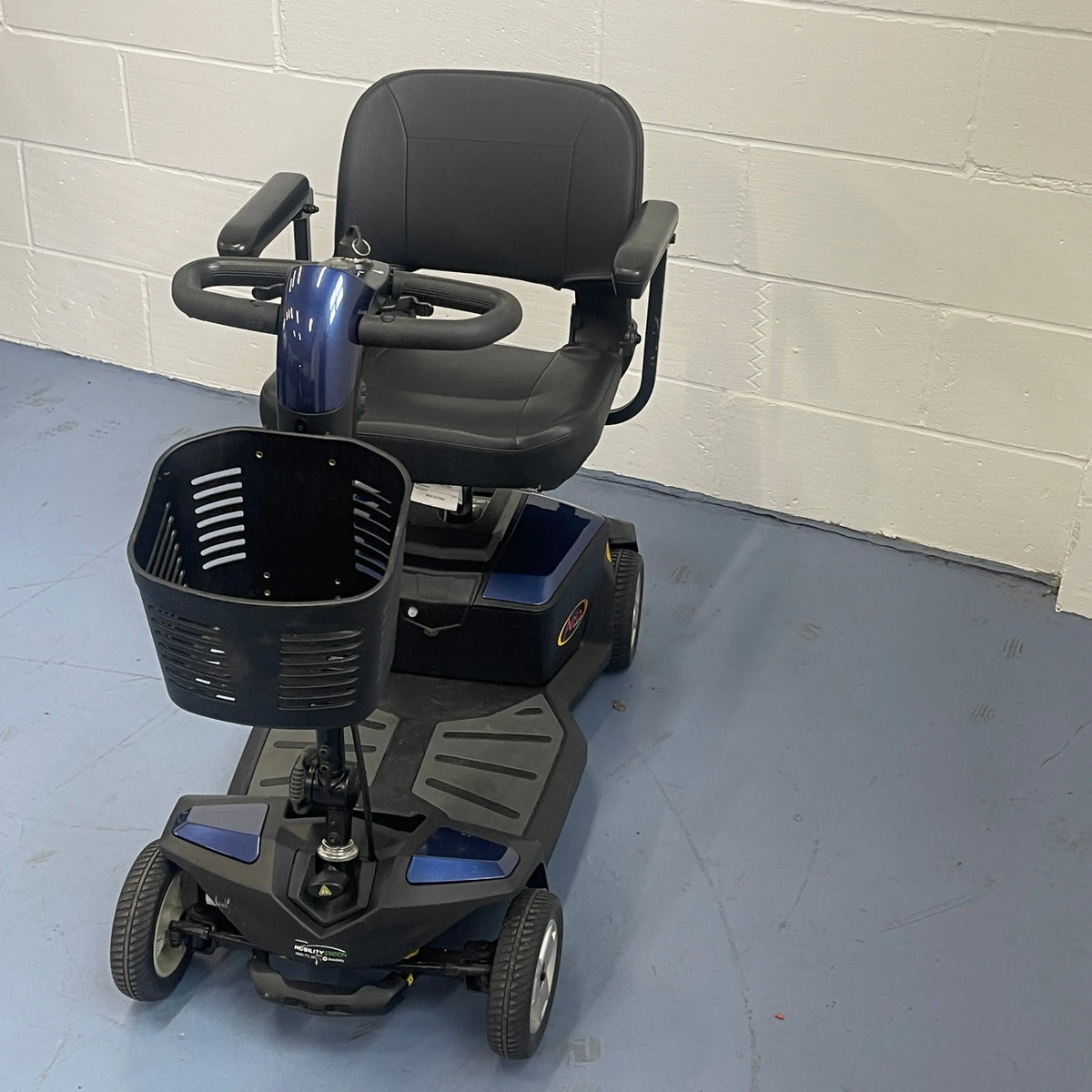 Pride Apex Rapid Full Suspension Boot Mobility Scooter - Blue Mobility Station