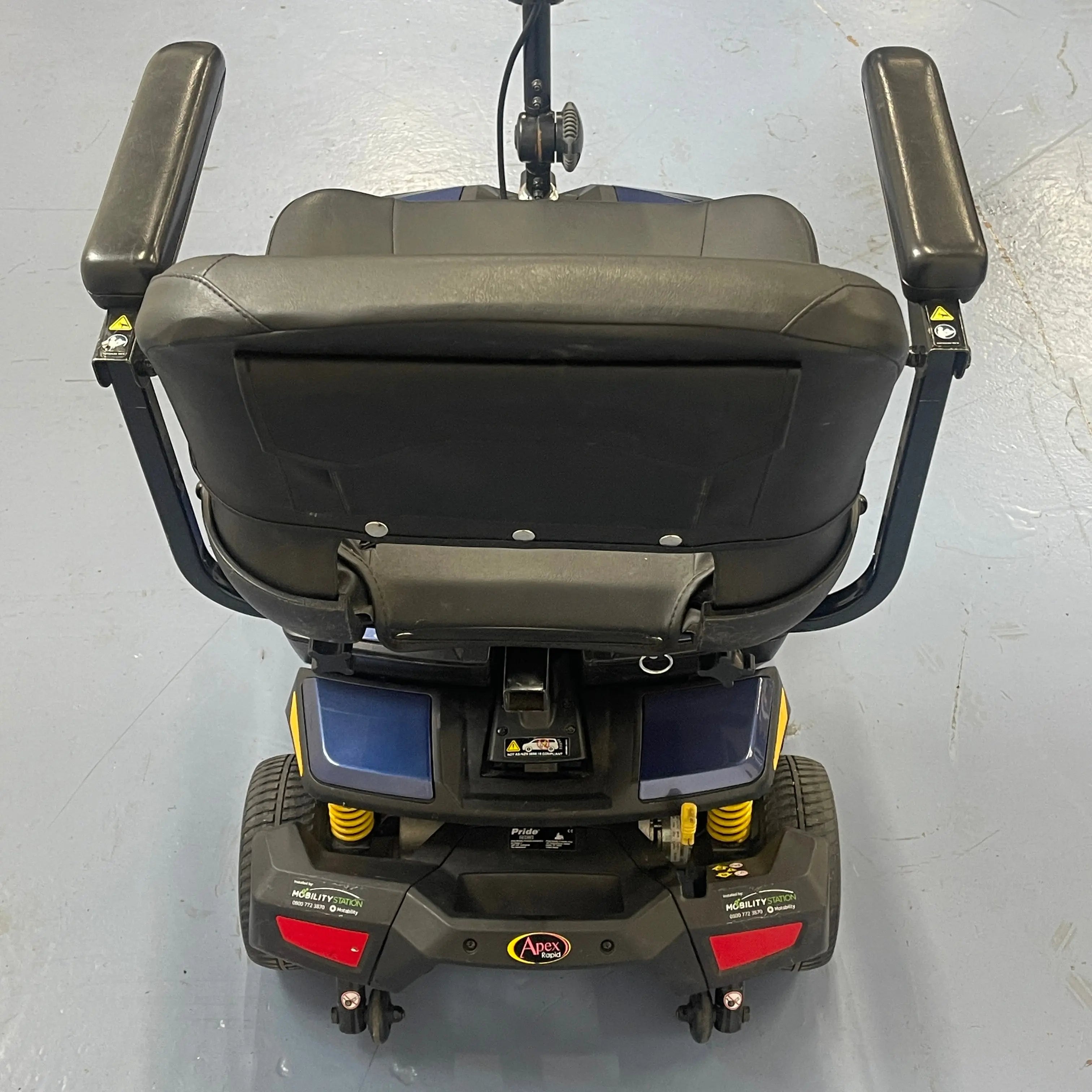 Pride Apex Rapid Full Suspension Boot Mobility Scooter - Blue Mobility Station