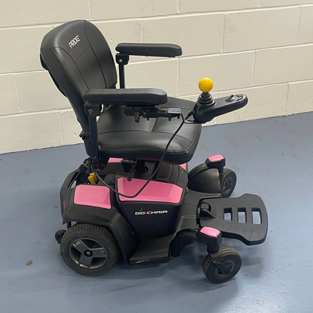 Pride Go Chair - The Portable Electric Powered Wheelchair Pink Mobility Station