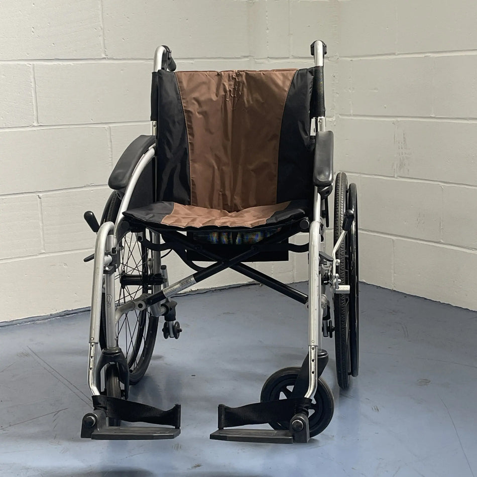 Van Os Medical Excel G Logic Self Propelled Wheelchair - 18”, Brown USED Van Os Medical