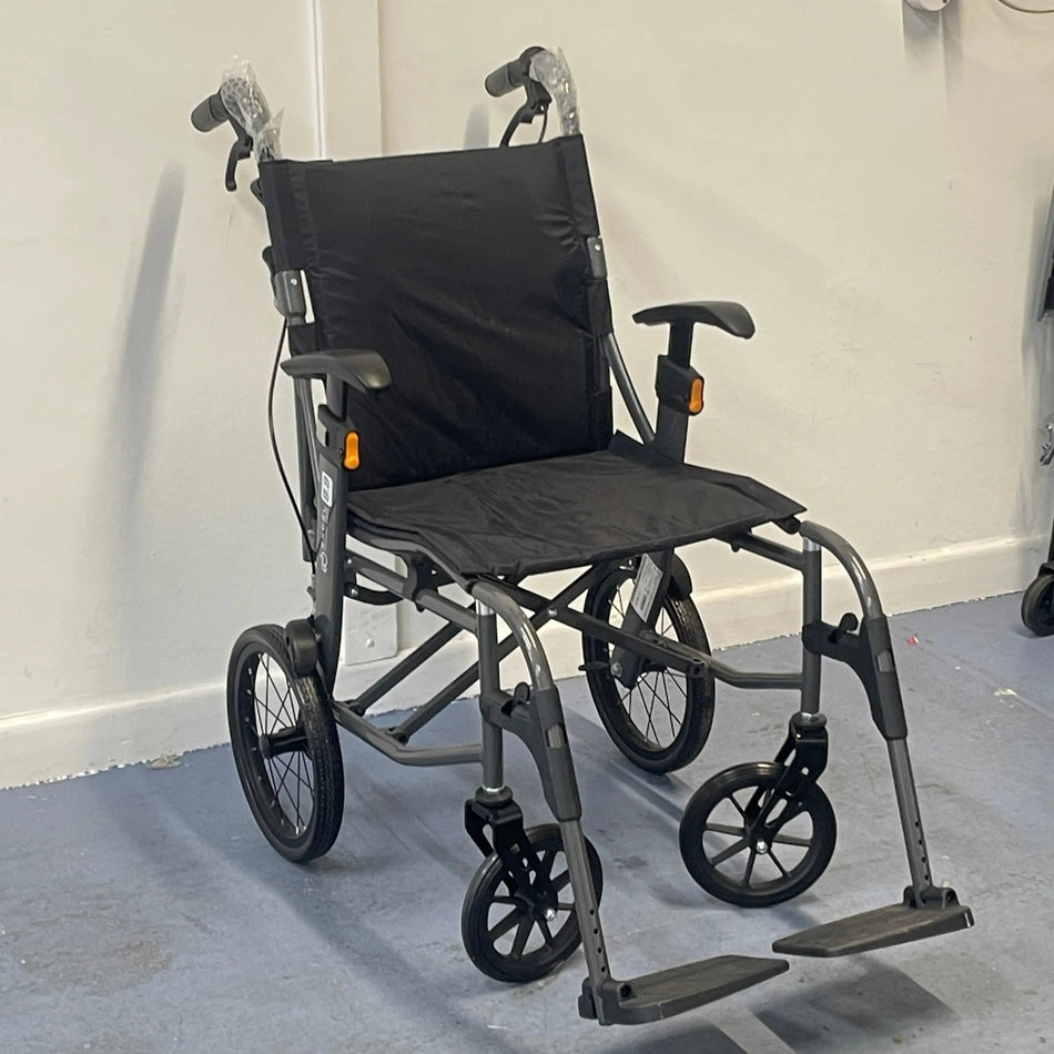 Excel 9.9 Lightweight Folding Transit Wheelchair Duwwagen Manual Wheelchairs Mobility Station