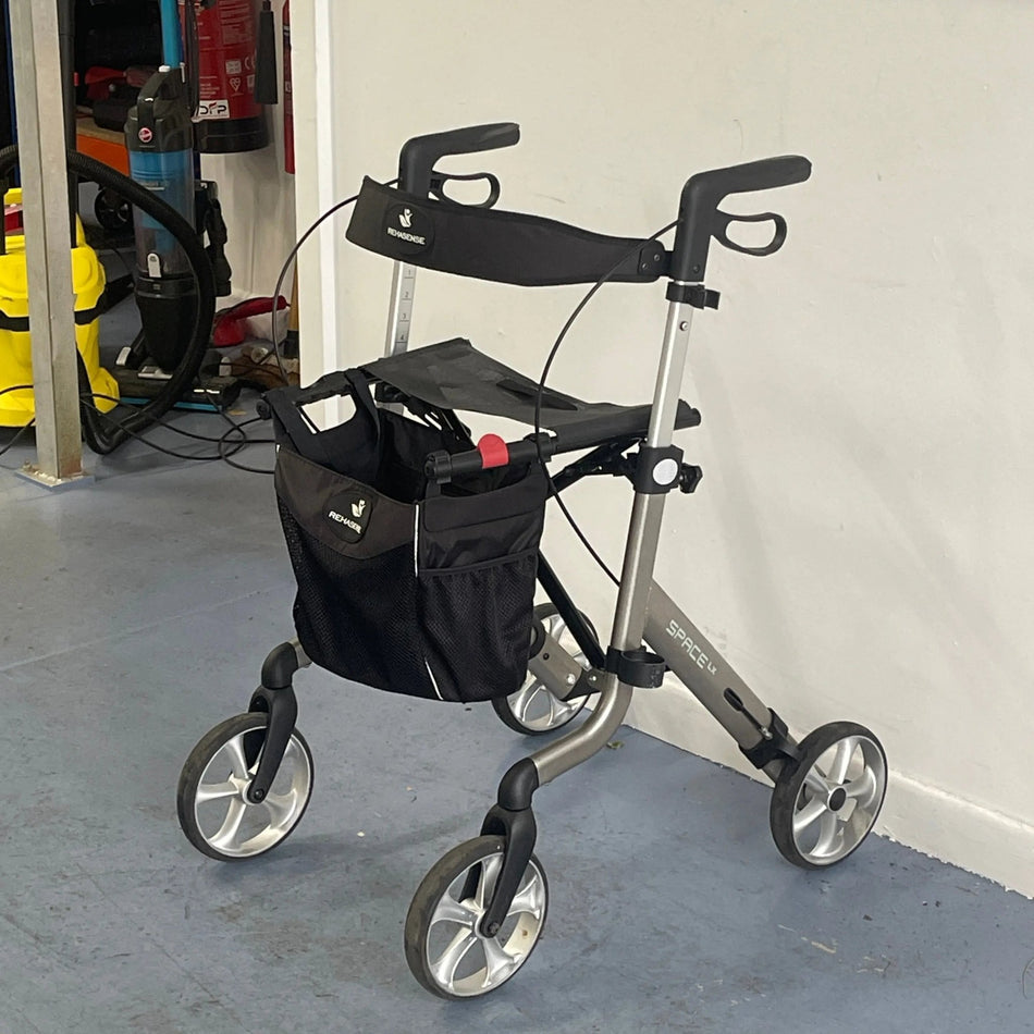 Rehasense Space LX - Side Folding Lightweight Rollator Pre - Owned Walking Aids Mobility Station